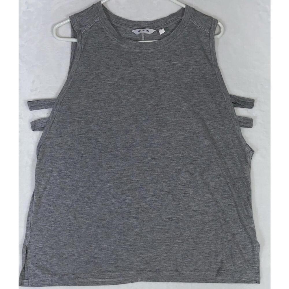 Athleta Womens Sleeveless Side Straps Top Size XL Athleisure Yoga Activewear USA